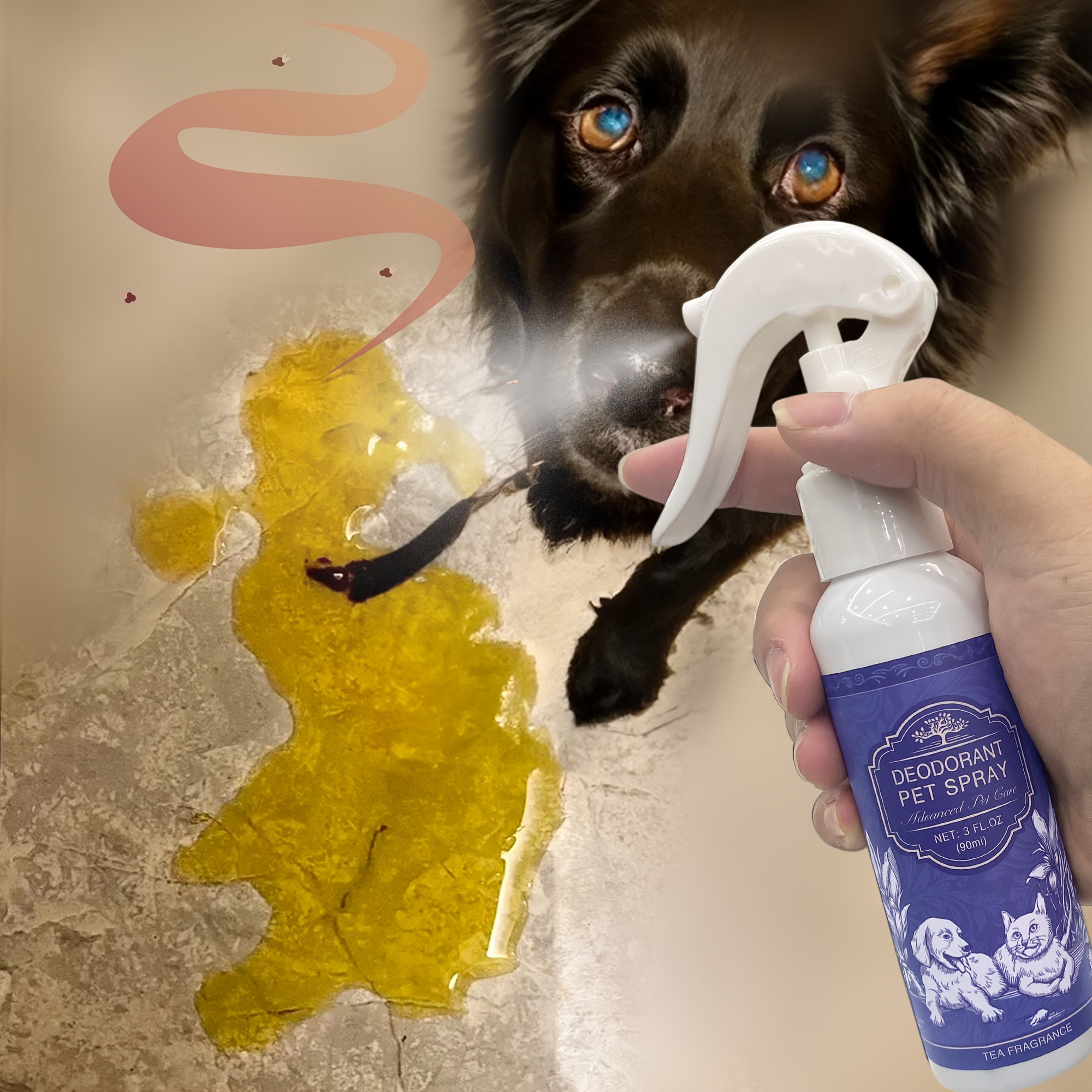 1pc 10.14oz Pet Deodorant Spray, Pet Odor Eliminator For Strong Odor Dog  Litter Deodorizer, Air Freshener Spray For Dog Nest Toilet