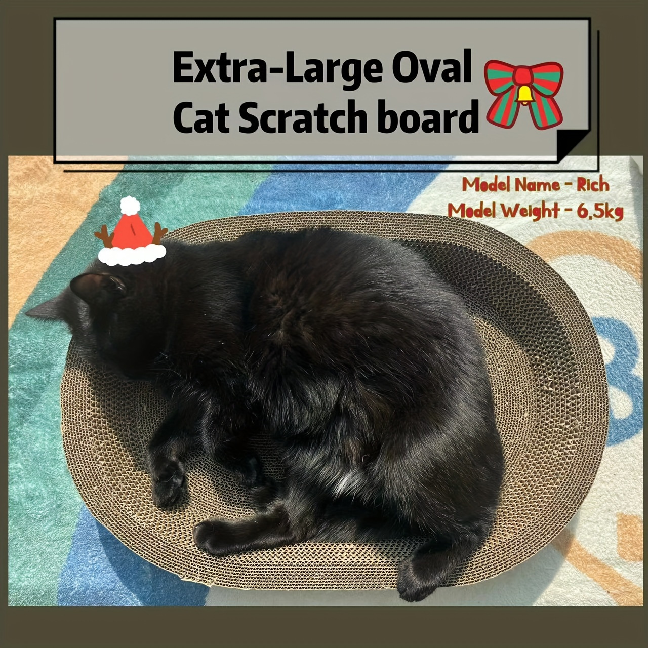 

Extra Large Cat Scratching Pad Wear-resistant Cat Bed Oval Shaped Cat Scratching Board