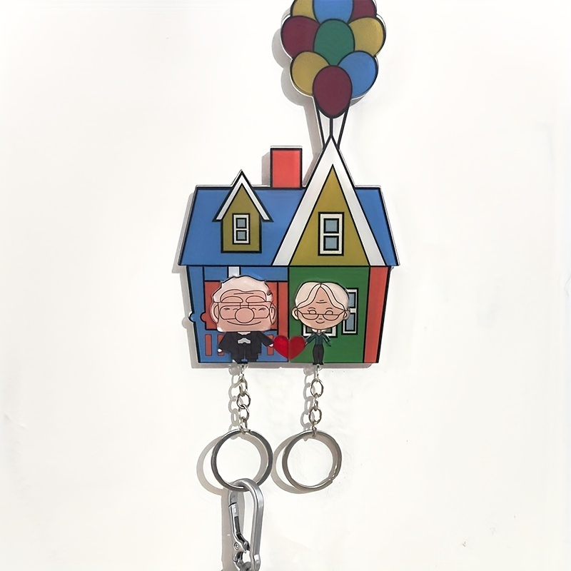 

Charming Couple's Keychain Set - Acrylic Cartoon & , Love Heart Charm, Valentine's Day Gift