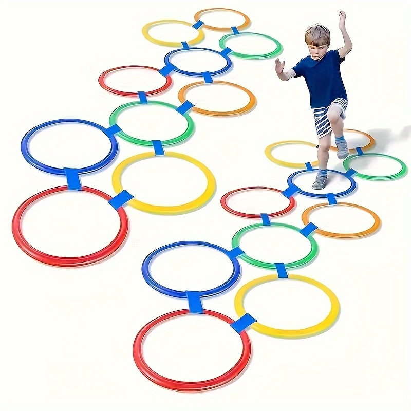 

10pcs Sensory Training Agility Rings, 10 Colorful Plastic Rings + 10 Connectors, Indoor And Outdoor Agility And Balance Training Sports Equipment