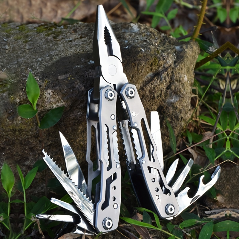 14-in-1 Portable Multitool: Stainless Steel Pliers, Knife, Screw Driver &  More - Perfect For Outdoor Adventures!