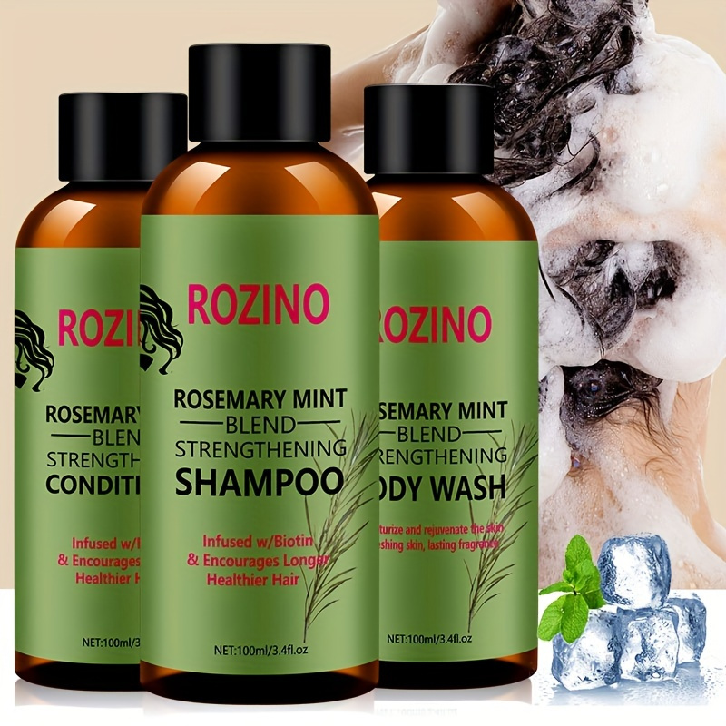 1pcs/3pcs Rosemary Mint Wash & Bath Product With Natural Rosemary *  Rosemary Mint Hydrating Shampoo Rosemary Deep care Conditioner Perfumed Bat