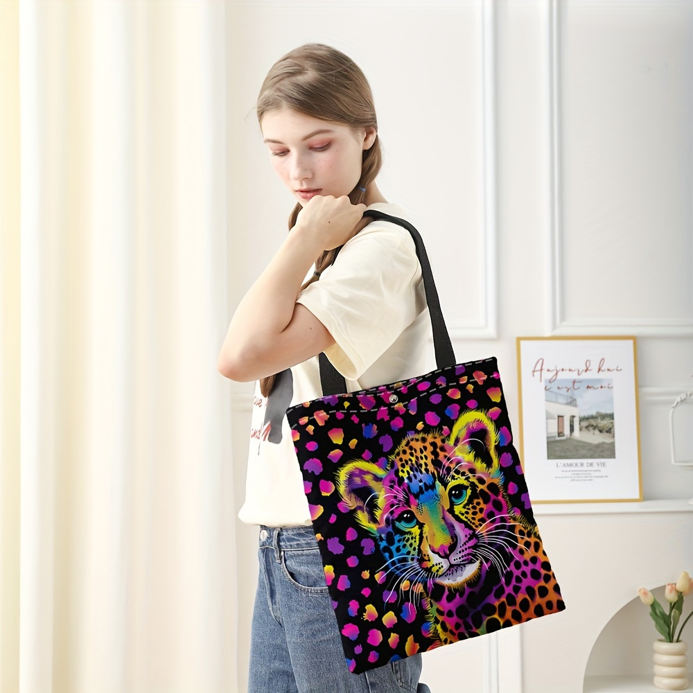 

Pattern Printed Tote Bag, Shoulder Shopping Bag , Reusable Polyester Multifunctional