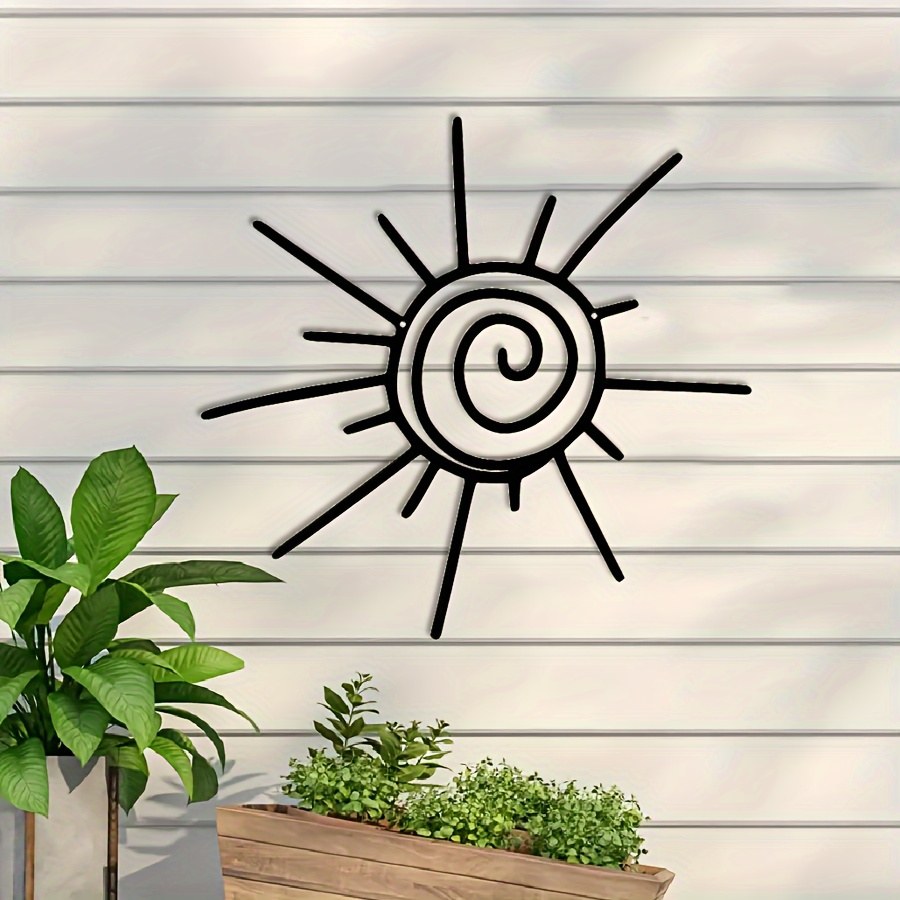 

Boho-chic Sunburst Metal Wall Art - Minimalist Sun Decor For Living Room, Bedroom, Farmhouse Boho Home Decor Bohemian Home Decor