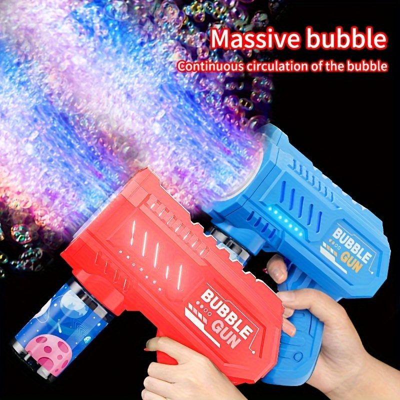 

10-hole Led Electric Bubble Machine Handheld Automatic Bubble Blower Outdoor Portable Holiday Party Birthday Party Game Toys (without Bubble Solution And Batteries)
