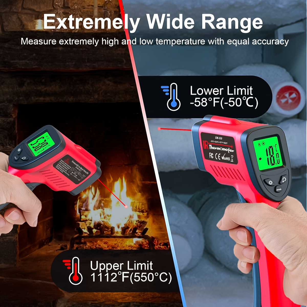 INKBIRD Infrared Thermometer Gun Laser for Cooking(NOT for Human) 