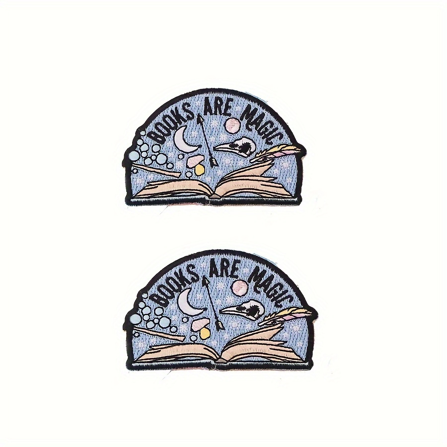 

2pcs Magic Iron On Patch - Embroidered Patch - Book Gifts