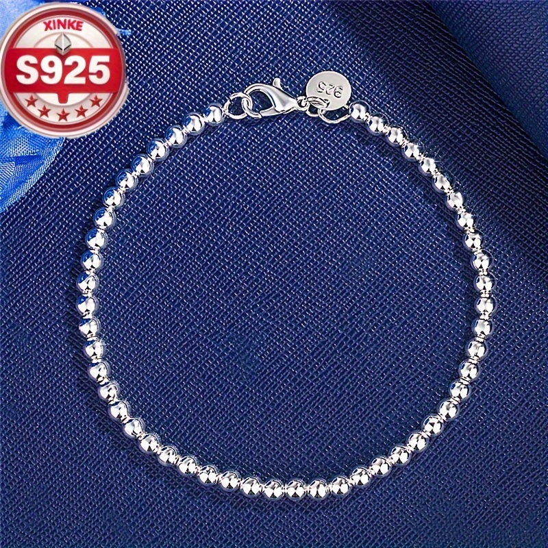 

Elegant 925 Sterling Silvery Bracelet With Charm - Perfect For Everyday & Special Occasions, Ideal Valentine's Gift