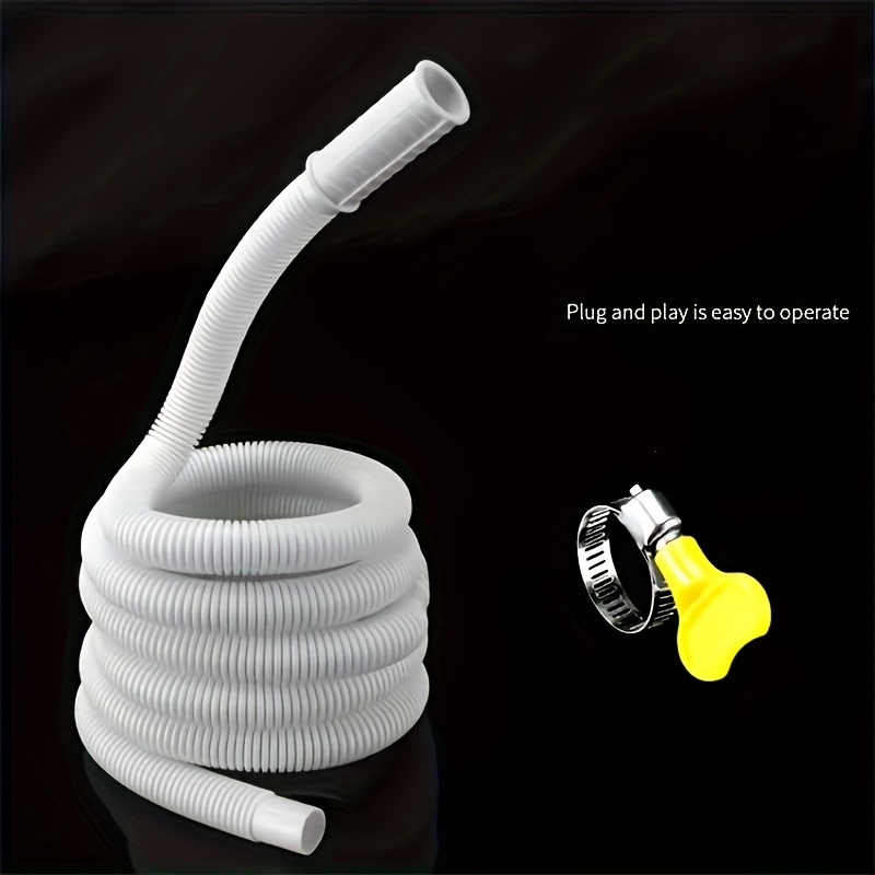 

1pc Air Conditioner Drain Hose With Clamp - Fits Most Dehumidifiers & Garden Faucets, Plastic, Semi-automatic Washing Machine, Hose Replacement