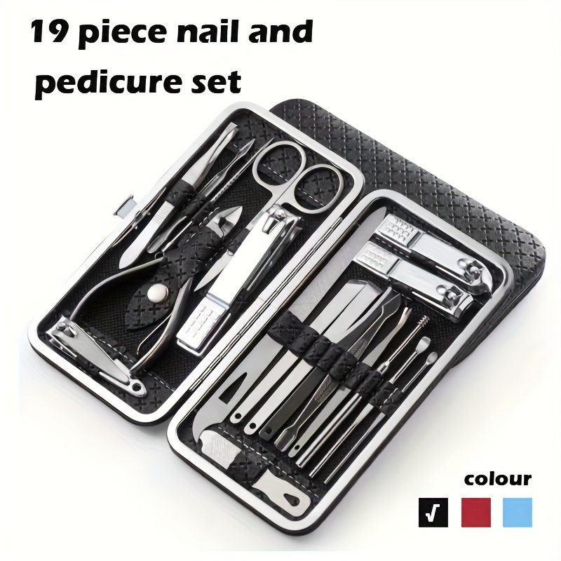 

19pcs/ Set Stainless Steel Personal Care Manicure Nail Art Beauty Nail Cutter Set, Nail Art Tool