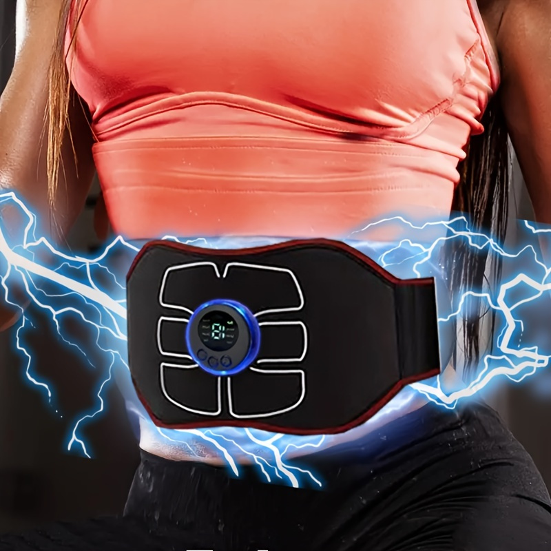 EMS Muscle Stimulator Abs Abdominal Trainer Toning Belt USB Recharge Body  Belly Weight Loss Home Gym