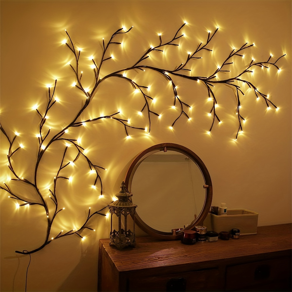 Veilleuse LED branche d'arbre 108 perles lampe de table bricolage