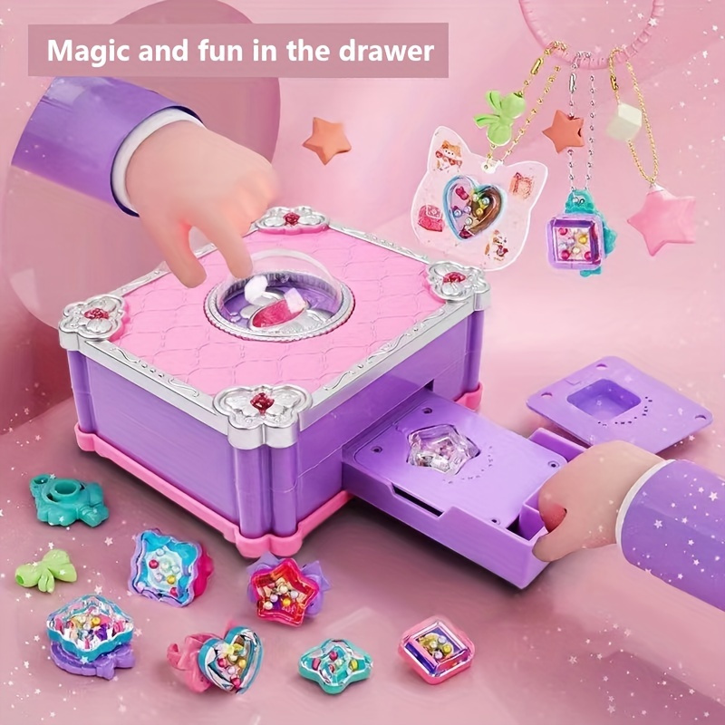 

3d Magic Book Diy Sticker Craft Kit - Creative Children's Toy Handmade Gift Set, Jewelry Making Machine For Girls, Plastic Material, Non-upholstered, No Plating, 3-6