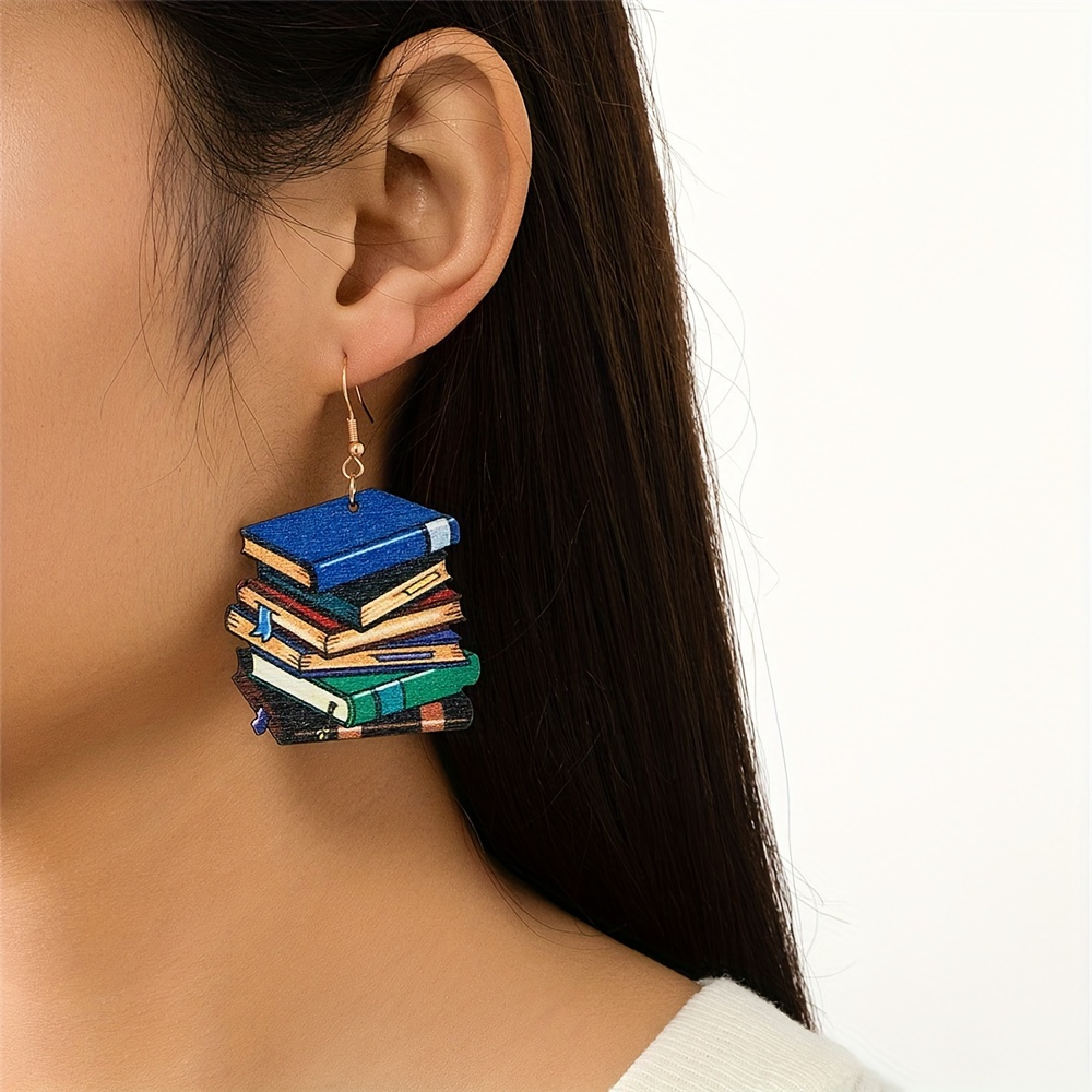 

-colored Books Wooden , - Jewelry For Women, For -to- &