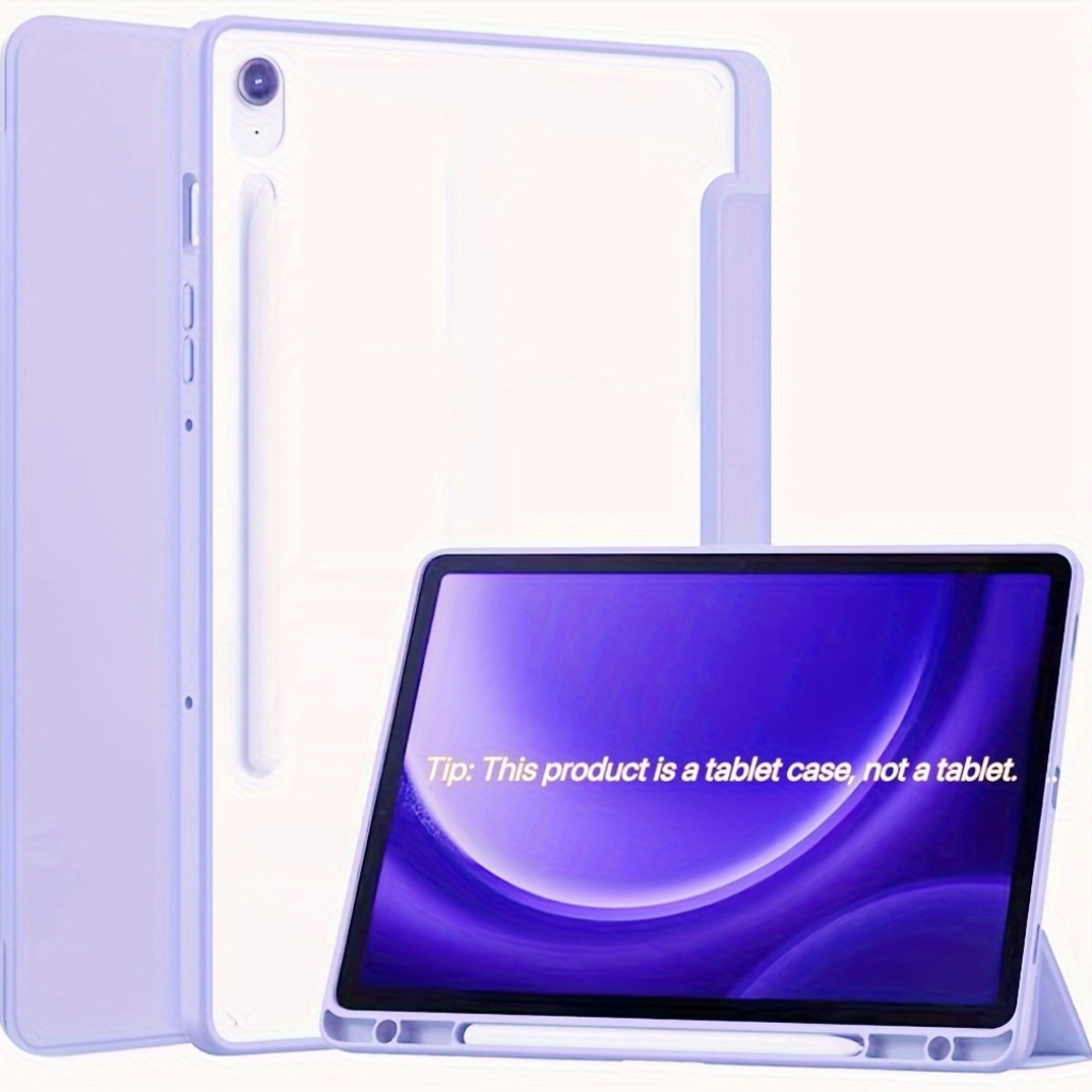 

Compatible With The 2023 New Samsung S9fe Transparent 11-inch -fold Acrylic Anti-bend With Pencil Slot Case Cover.