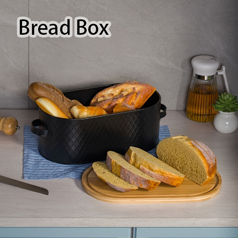  Tafura Recipiente para pan, Contenedor de almacenamiento de pan, Caja de pan de plástico, Panera con tapa roja