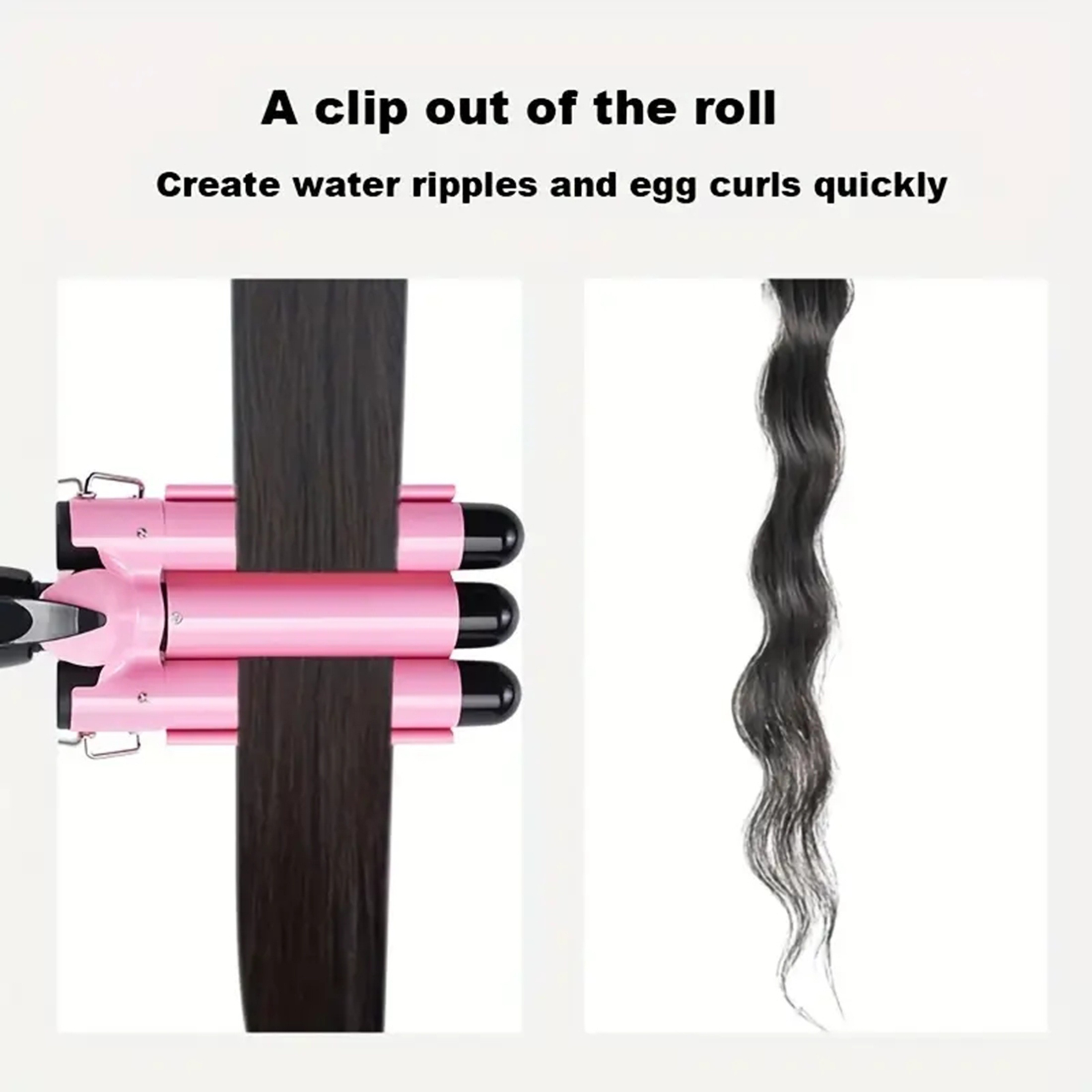 

1pc Portable Curling Iron Hair Curler With 3 Barrels For Flawless Hairstyles On The Go, For Home And Travel