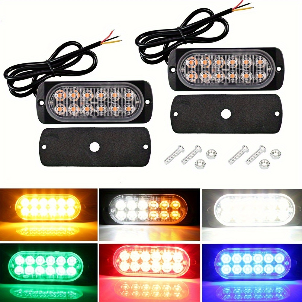 6led Emergency Light Warning Flashing Firemen Police Flash - Temu