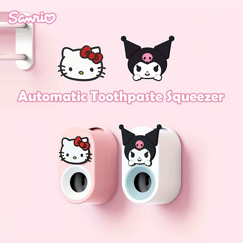 

Hello Kitty Kuromi Cute Toothpaste Dispenser Automatic Electric Toothpaste Dispenser With Sensor Wall Mounted Bathroom Toothpaste Dispenser For Family And Adults Restroom Bathroom