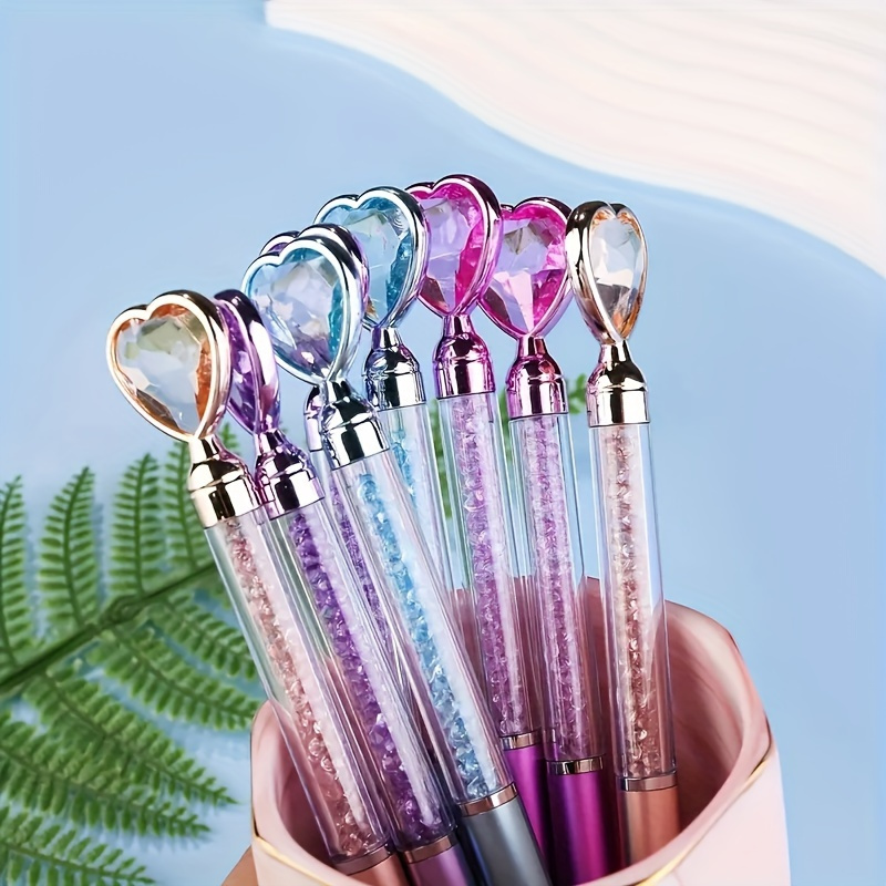 

4pcs Diamond Love Ballpoint Pen, Crystal Quicksand Diamond Creative Pen, Home Office Supplies, School Gifts And Prizes, Teacher's Day Gifts, Gifts, Stationery, ()