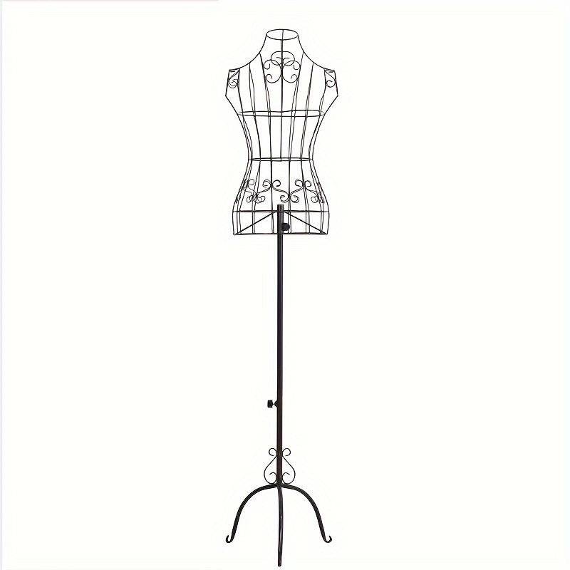 

Adjustable Iron Female Mannequin With Tripod Stand - Black, Easy For Retail Display And Equipment