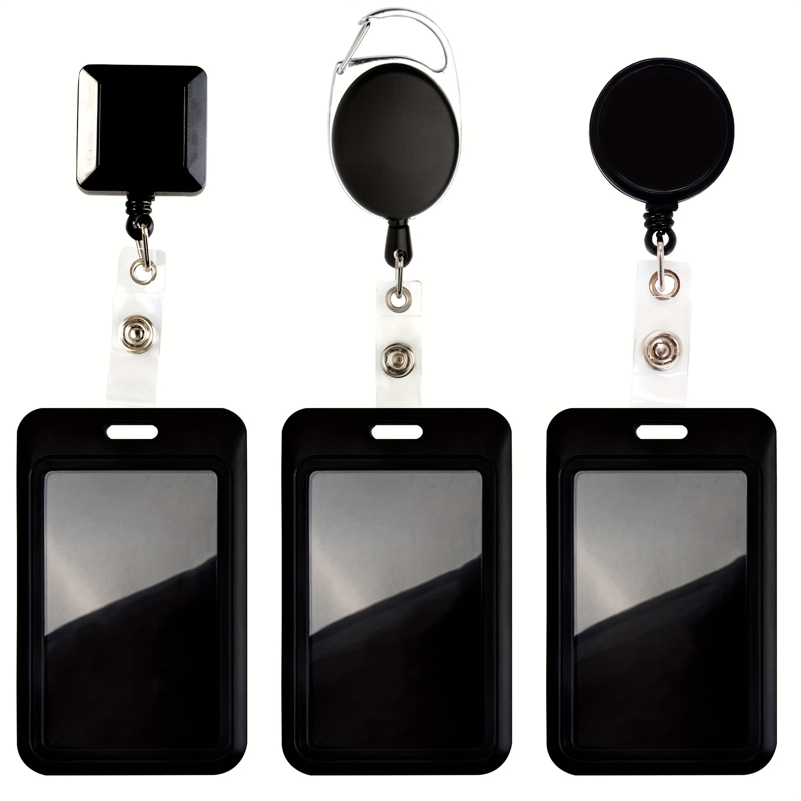 Id Badge Holder With Clip - Temu