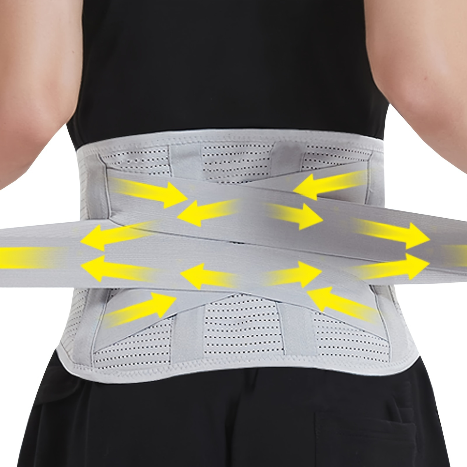 Youkk Adjustable Lumbar Support Belt with Steel Bars Back Brace Support  Belt Waist Trainer Trimmer for Women Men No.4 