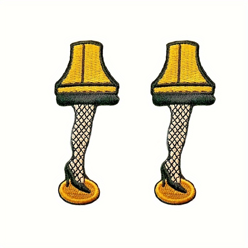 

Vibrant Leg Lamp Embroidered Patch - Iron-on/sew-on Applique For , Diy Crafts & Holiday Decor