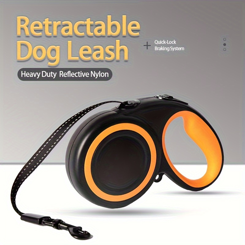 

Laisse Rétractable Pour Chien En Nylon Réfléchissant Résistant Pour Animaux Jusqu'à 110 LBS. Conception Sans Enchevêtrement Pour La Promenade Et La Course Avec Votre Chien