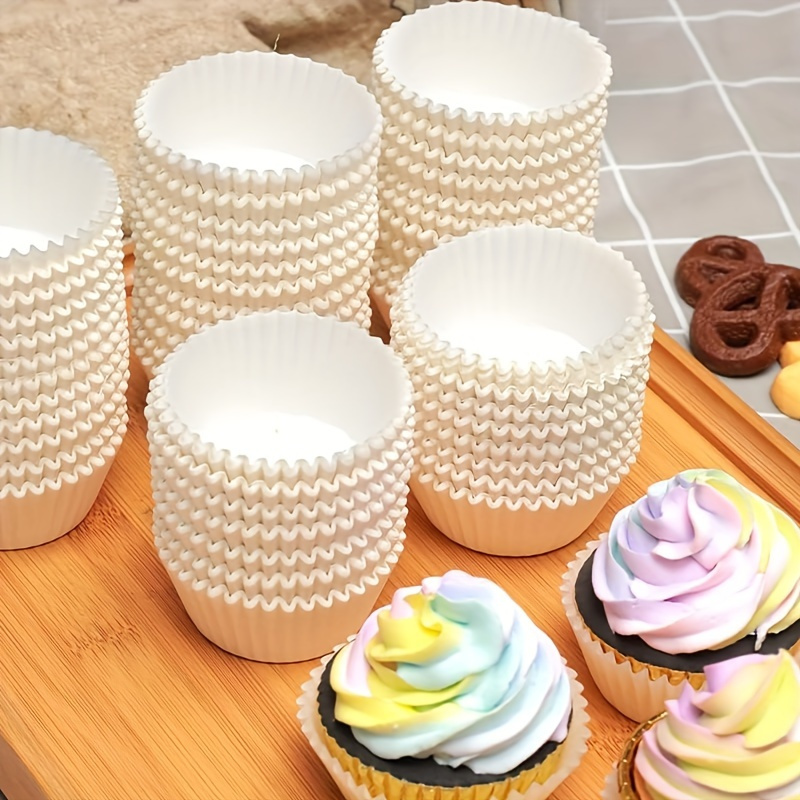 

100pcs, White Muffin Cups, Disposable Cupcake Cups, Paper Cupcake Liners, Muffin Molds, Baking Tools, Kitchen Gadgets, Kitchen Accessories