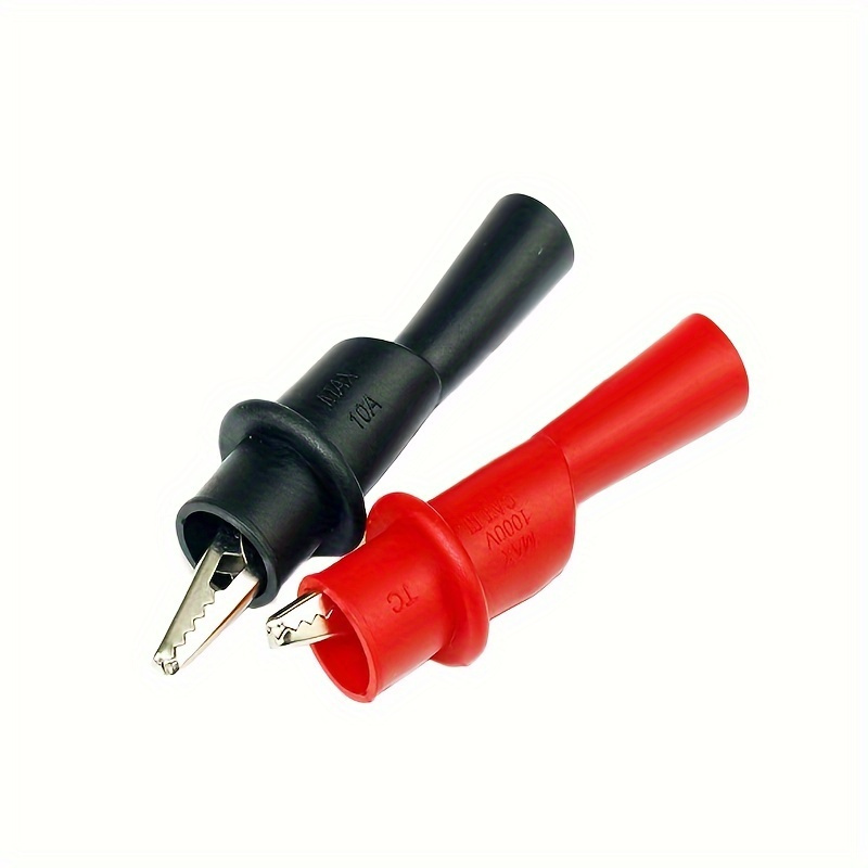 

Silicon Rubber Material Double Insulation Cat Iii 1000v 10a Test Clips Connect Test Leads Probes For Measuring