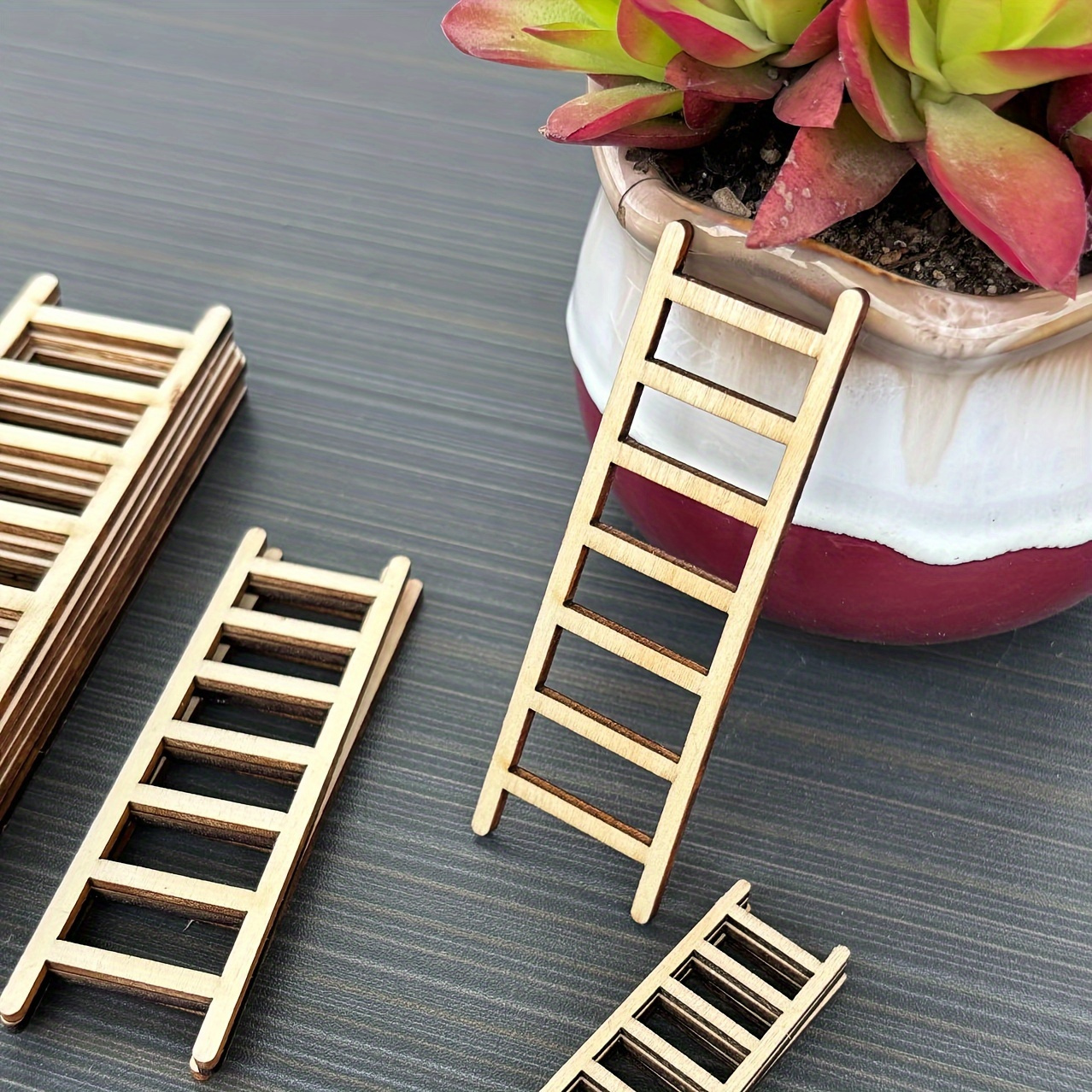 

10 Diy Mini Wooden Ladders In Sizes For Painting, Signing, Decorating And Dyeing, Home Decor And Garden Supplies