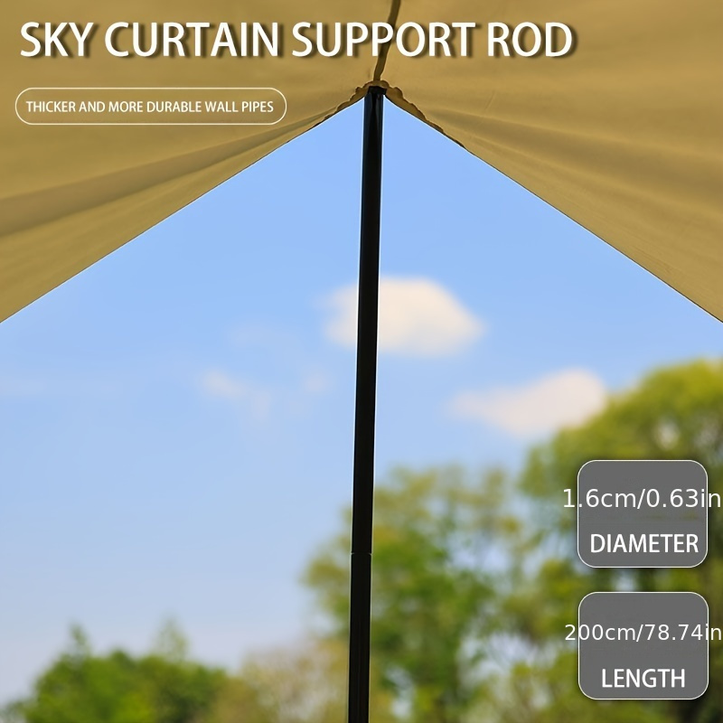 

Foldable Iron Pipe Canopy Support Rods - Outdoor Tent Poles For Camping And Picnics - 2m High, Durable, And Lightweight