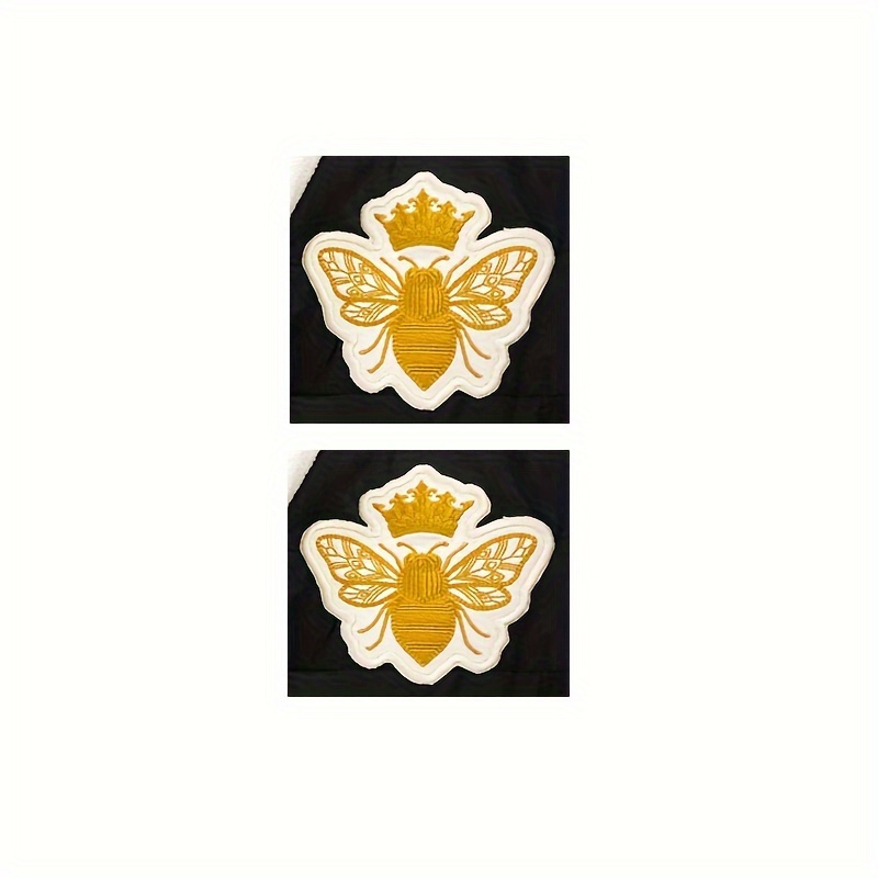 

2pcs Iron-on Patches, Mixed Color Appliques For And Accessories Decoration, Bee Decorations