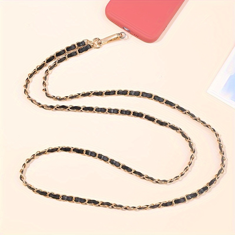 

New Metal Chain Mobile Phone Crossbody Chain With Clip 125cm Mobile Phone Lanyard Protective Mobile Phone Chain Hanging Neck