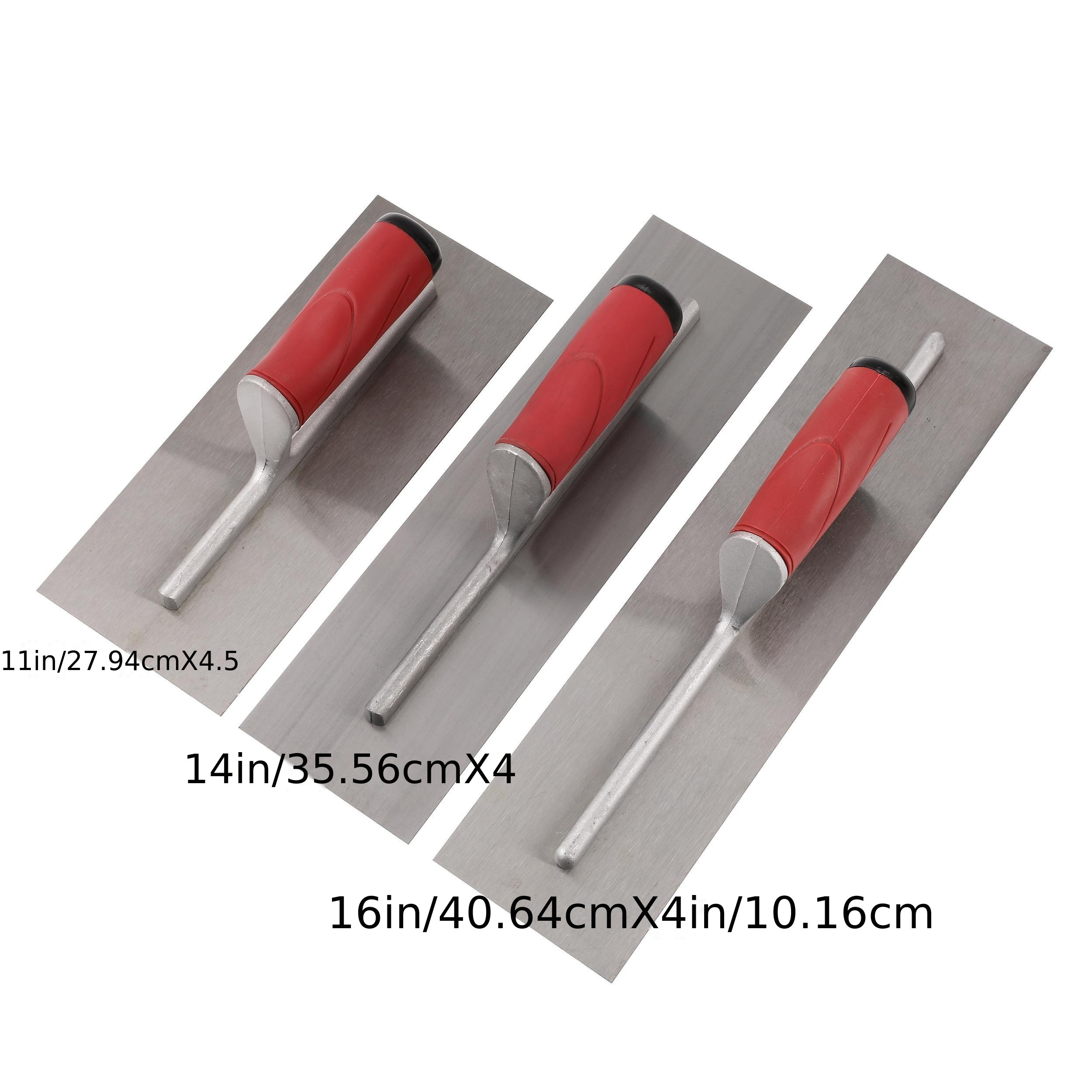 

3-piece Stainless Steel Trowel Set For Concrete And Mortar Application