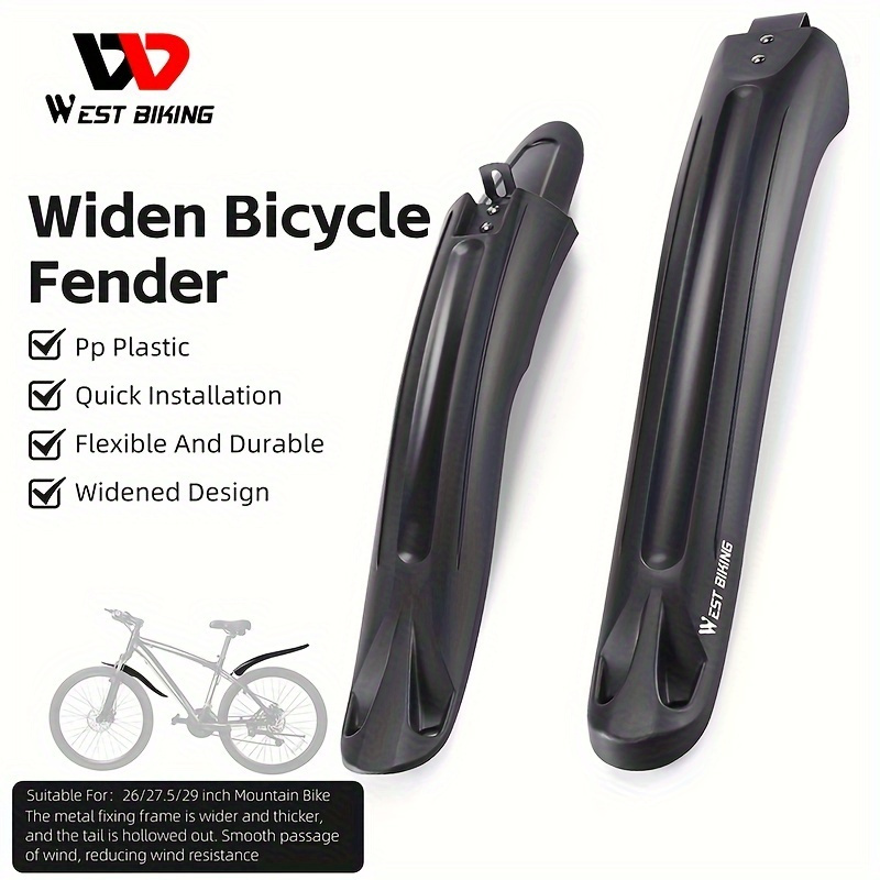 

Adjustable Bike Fender Set For 26/27.5/29" Mtb & Road Bikes - Polycarbonate Front And Rear Mudguards