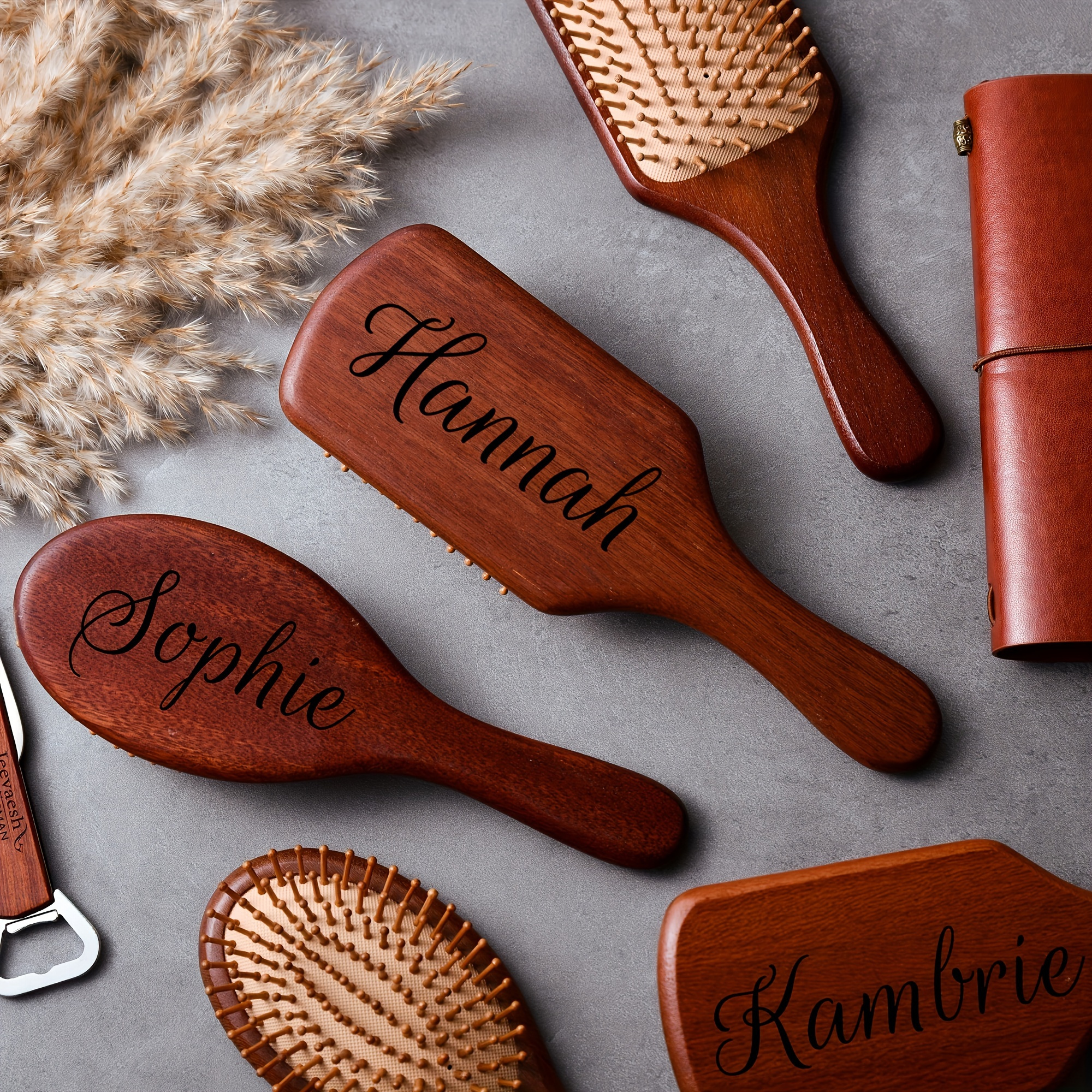 

Personalized Wooden 1pc, Engraved Comb For Women, Unique Bridal Accessories, , Suitable 15+, Styling