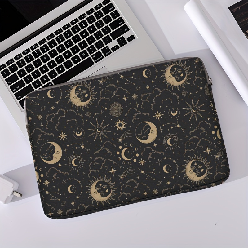 

Moon Print Laptop Bag, Simple Briefcase, Laptop Protective Case, Computer Soft Laptop Case Tablet Commuter Briefcase, Document Storage Bag, Ideal Choice For Gifts, School Bags, Valentines Gifts