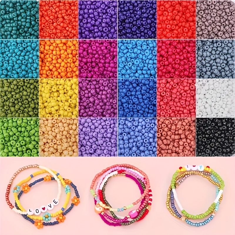 

1pack 24 Colors Czech Glass Seed Beads Kit, 1000pcs 2mm Seed Beads For Diy Bracelets, Necklaces, Earrings Jewelry Making Supplies