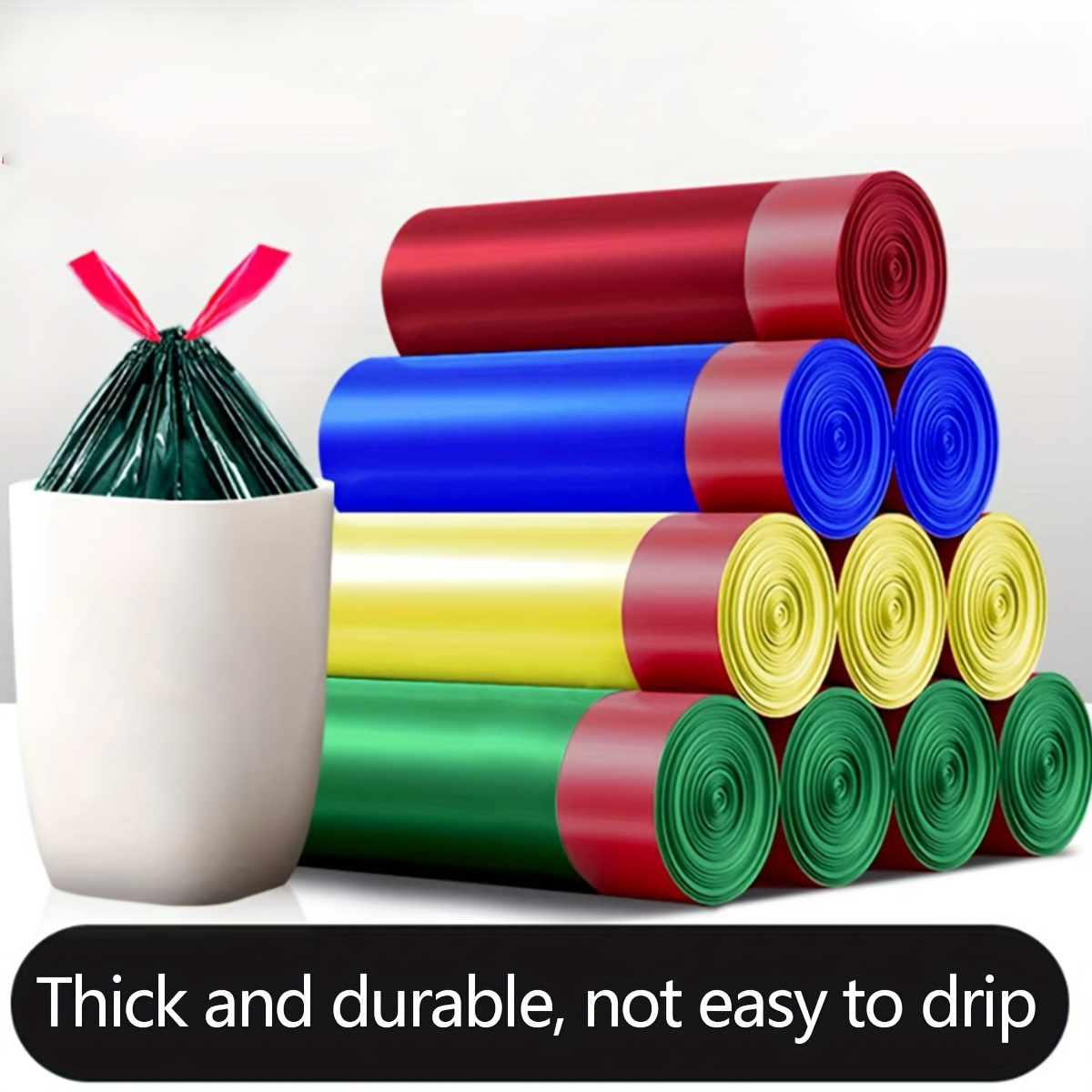 

[top-] 5pcs & Drawstring Trash - -, Plastic For , Bathroom, - -, Disposable Disposal