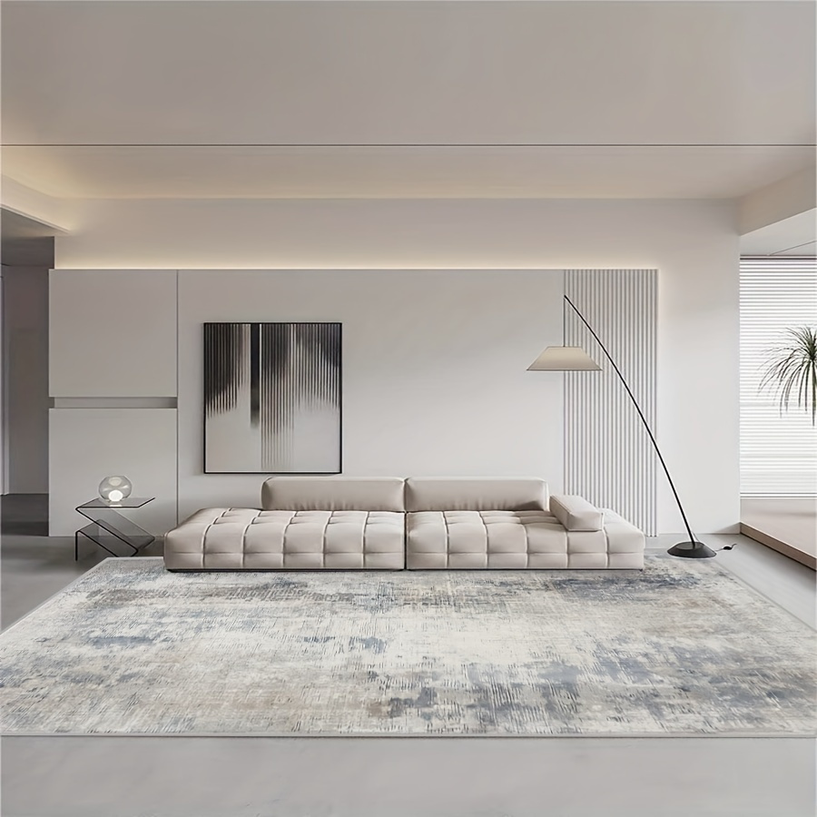 White Plush Area Rug, Cloud Shaped Shaggy Rug, Living Room Floor Mat