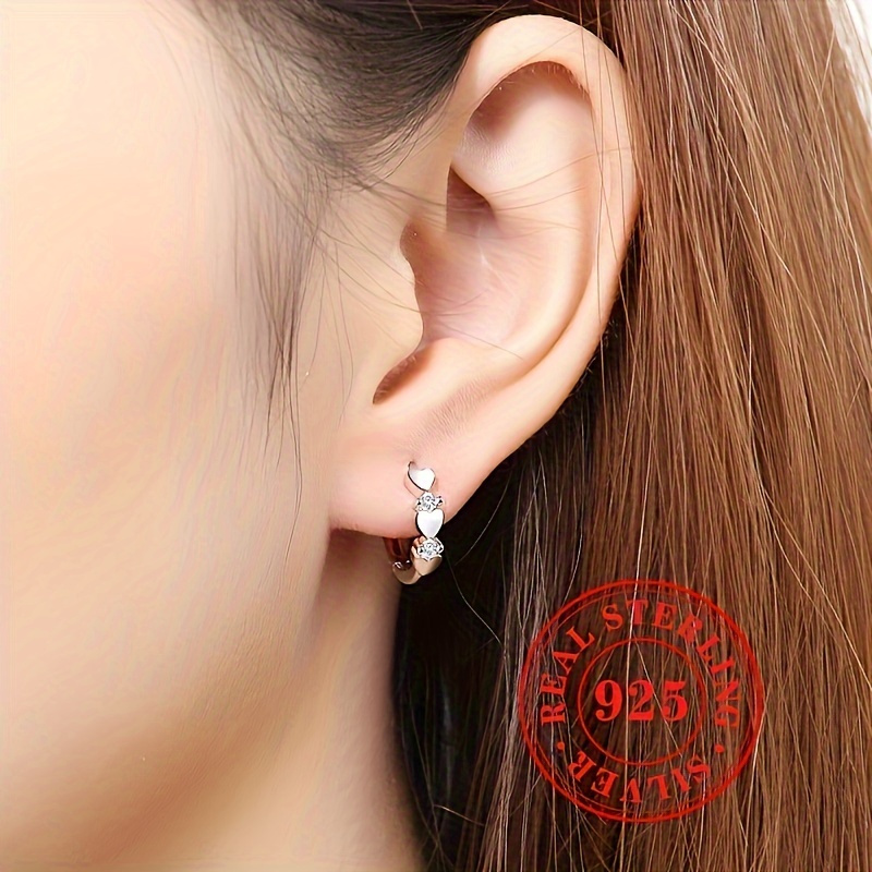 

Hoop Earrings 925 Hypoallergenic Jewelry Embellished With For Women Daily Dating