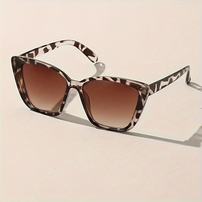 

Cat Eye Leopard Fashion Glasses Women Gradient Lens Fashion Reflective Glare Sun Shadow Vacation Beach Party