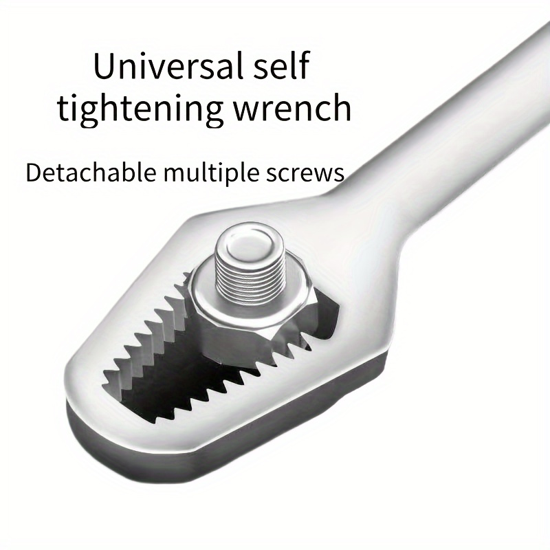 

1pcs Universal Self-tightening Box Wrench, Double-headed , Mechanical , Metal Material, No Electricity Or Battery Needed, Adjustable Hand Tool