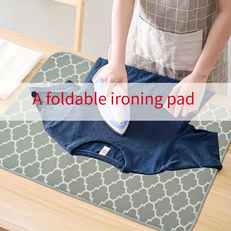 

Pattern Foldable Ironing Mat, Polycarbonate Pc Ironing Pad With Heat-resistant Waterproof Insulation, Portable Travel Ironing Blanket For Use Without Electricity