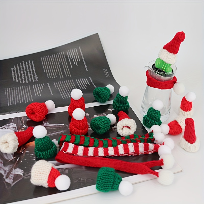 4Pcs Mini Cylinder Hats Small Top Hat Decorative Snowman Hat Doll Cap for  DIY Crafts Christmas Decoration 