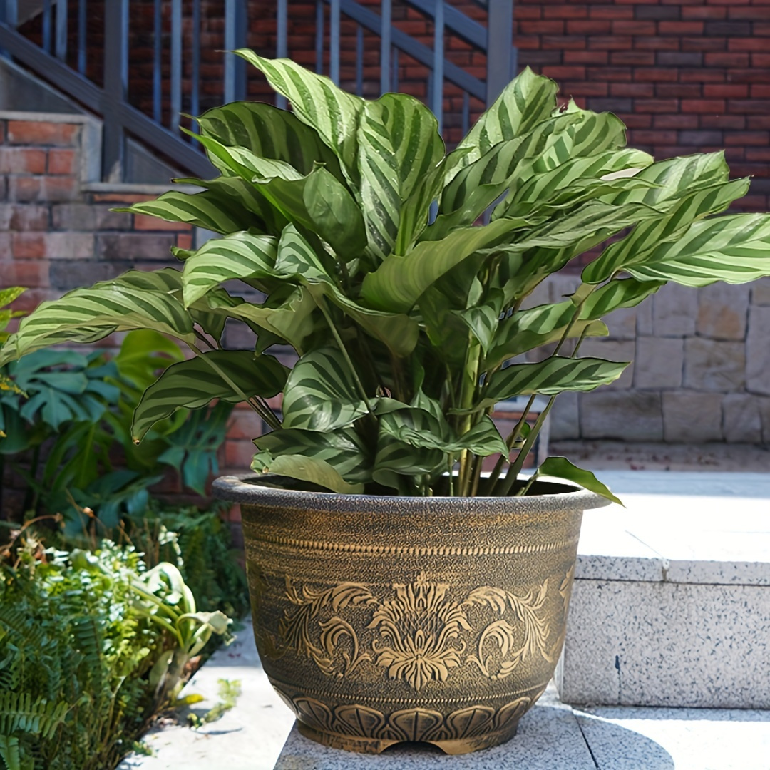 

1pc/2pcs/16 pouces Pot de Fleur Européen Épais et en Bronze Antique