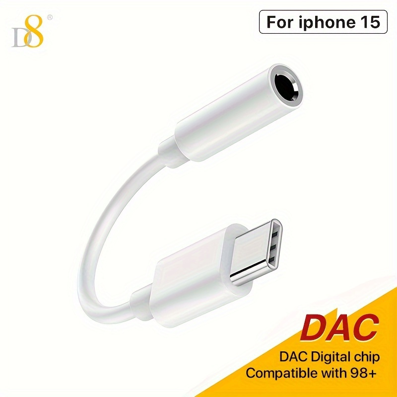 

Adapter For Usb-c To 3.5 mmm Audio Jack, Compatible With 15, Ipad Pro, Samsung Galaxy S23, S22, S21, S20, Pixel 7, Pixel 4, 3, 2 Xl.
