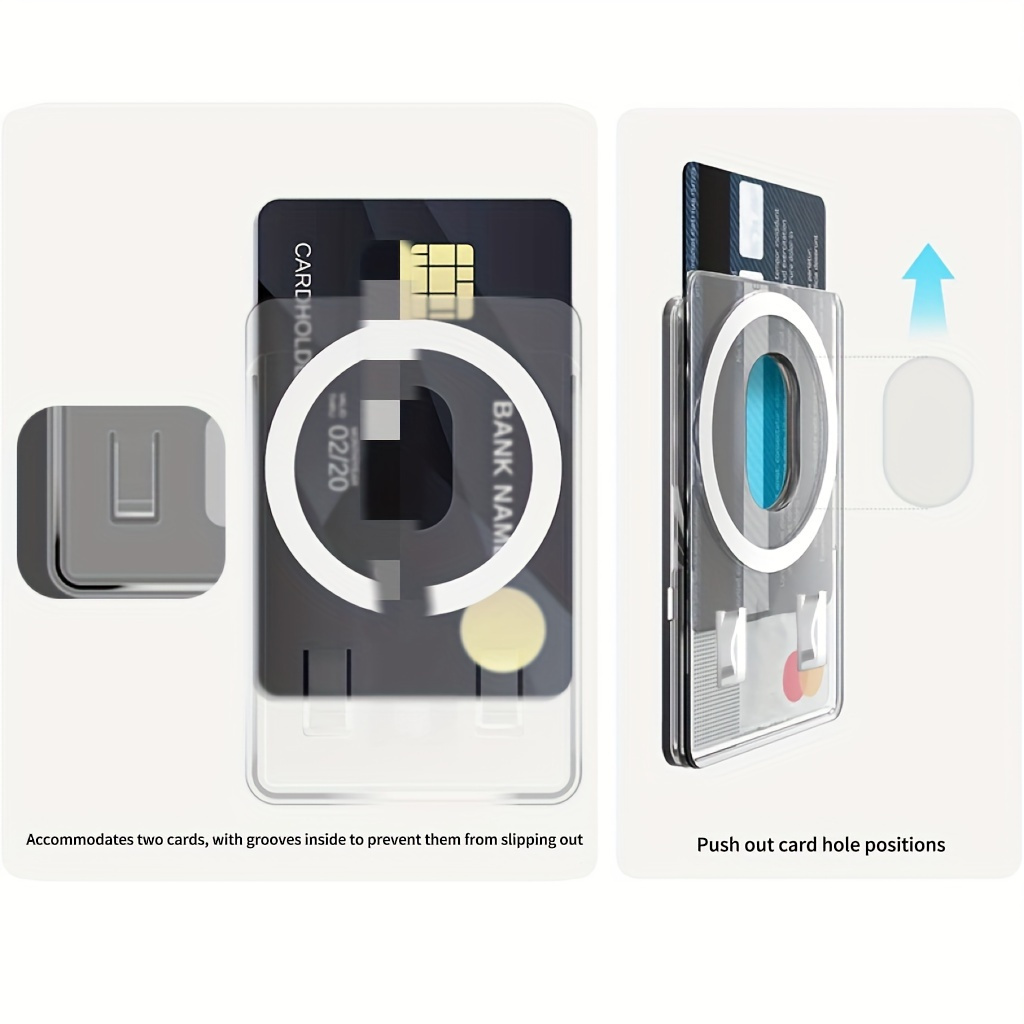 

Pc Magnetic Card Holder: Secure Your Cards With Style - Plastic Material